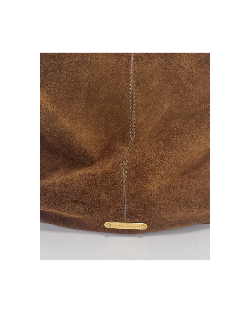 Cartera hobo de suede marron - Rebecca Minkoff