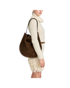 Cartera hobo de suede marron - Rebecca Minkoff