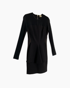 Vestido negro de cóctel manga larga - Rony Kobo
