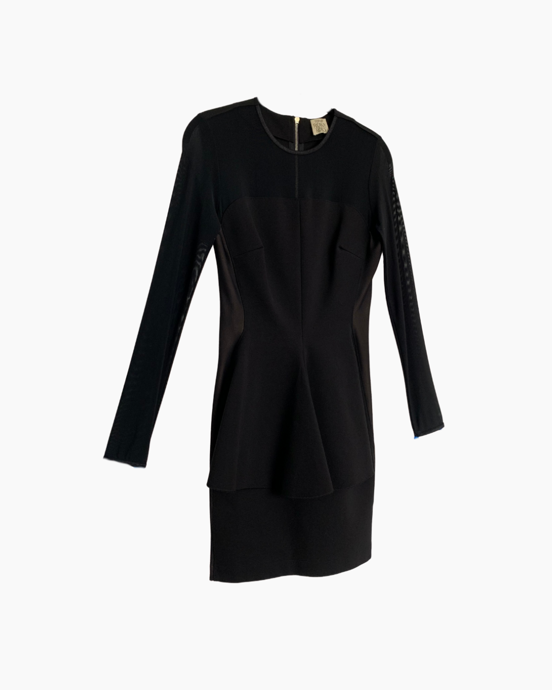 Vestido negro de cóctel manga larga - Rony Kobo