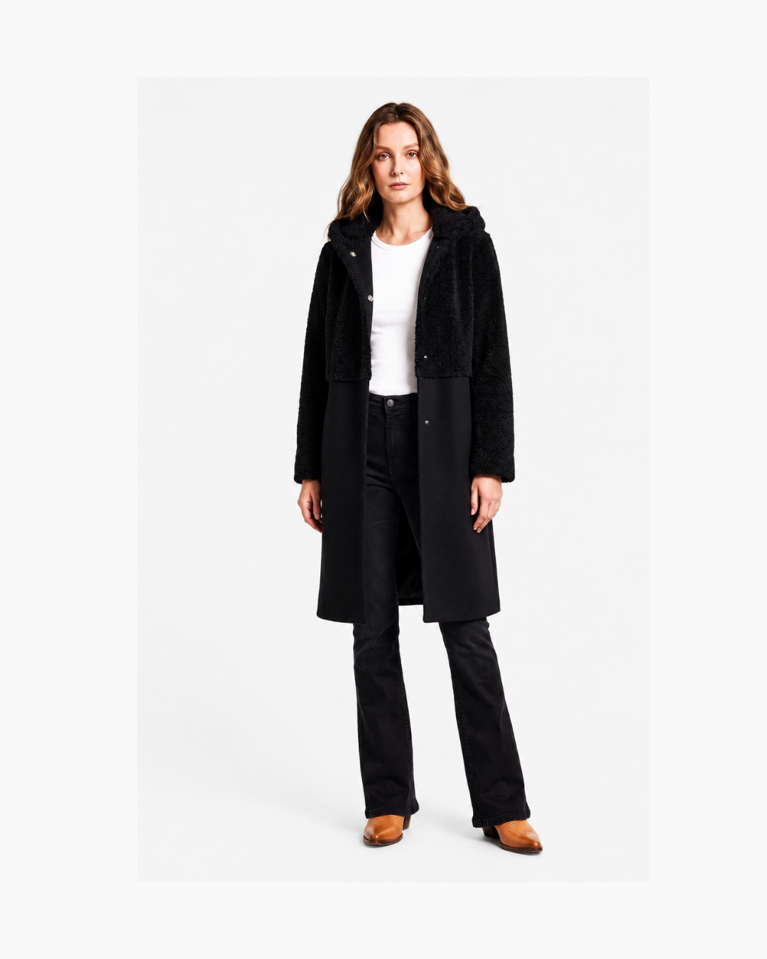 Abrigo largo de lana negro - Max Mara Weekend