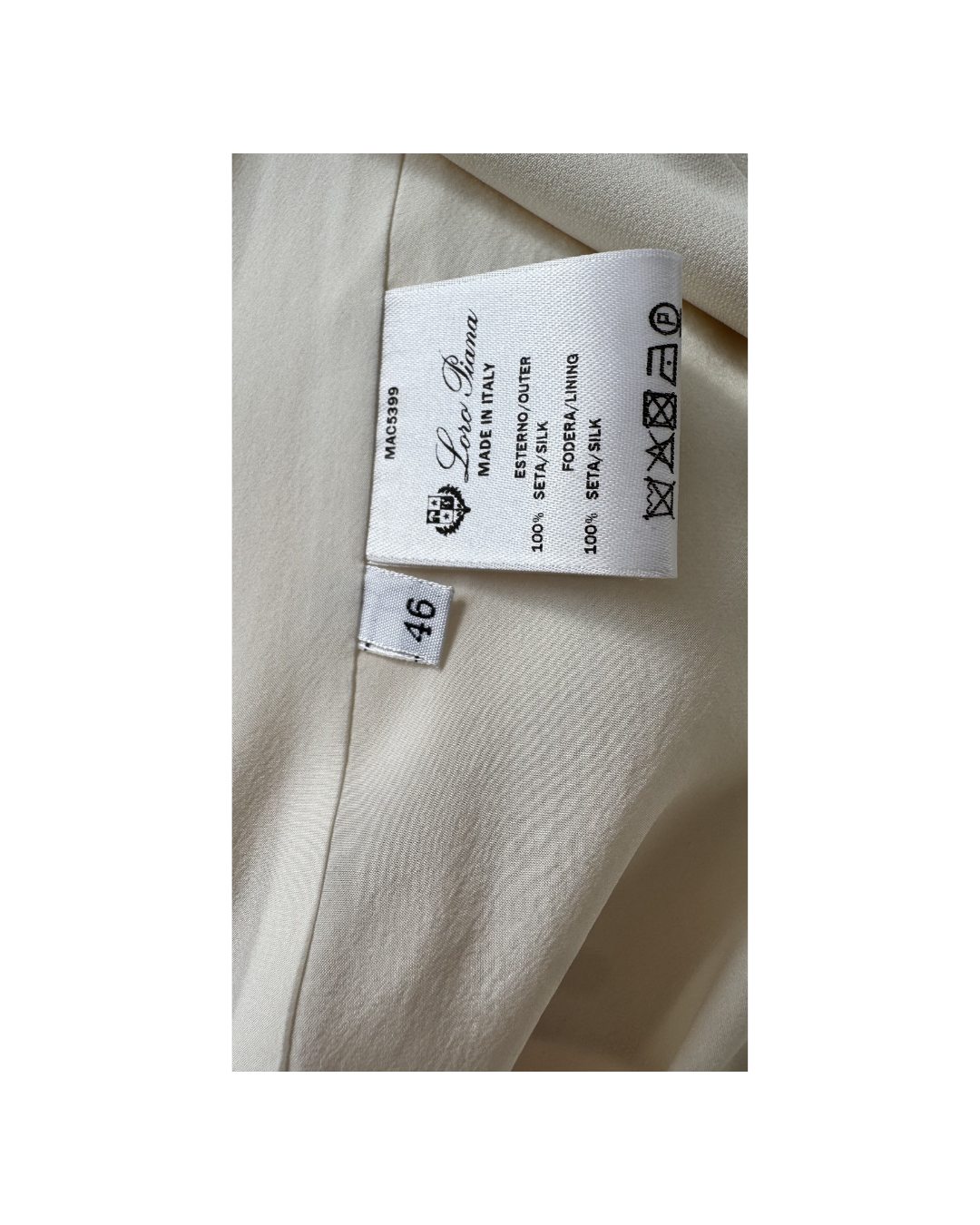Blazer de seda hueso - Loro Piana