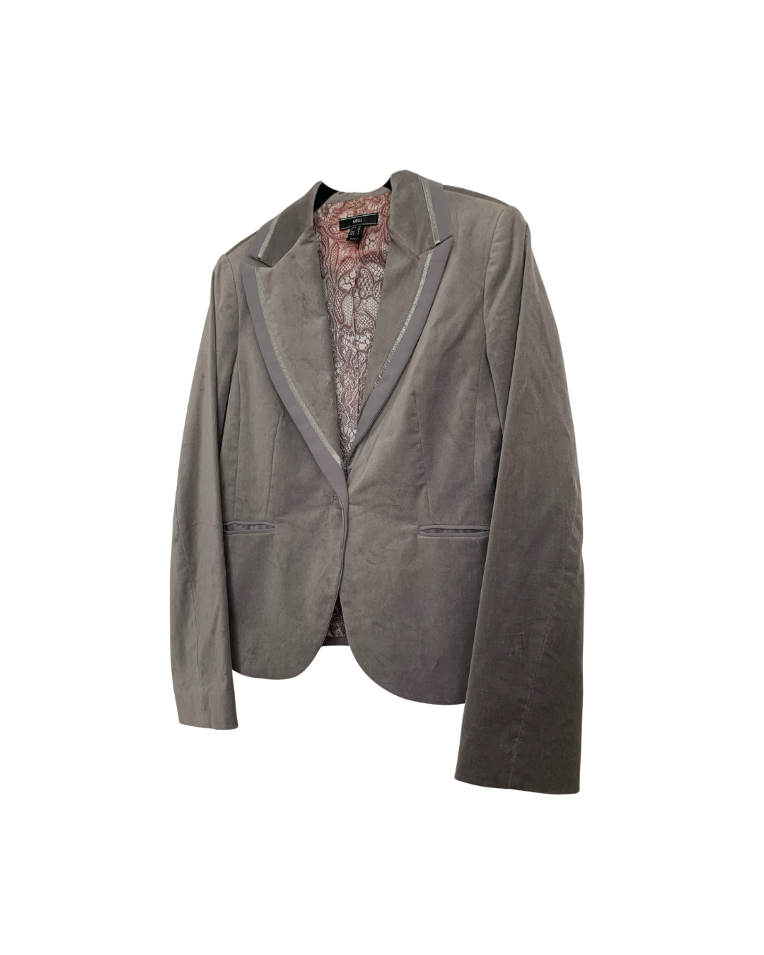 Saco terciopelo gris - Mango