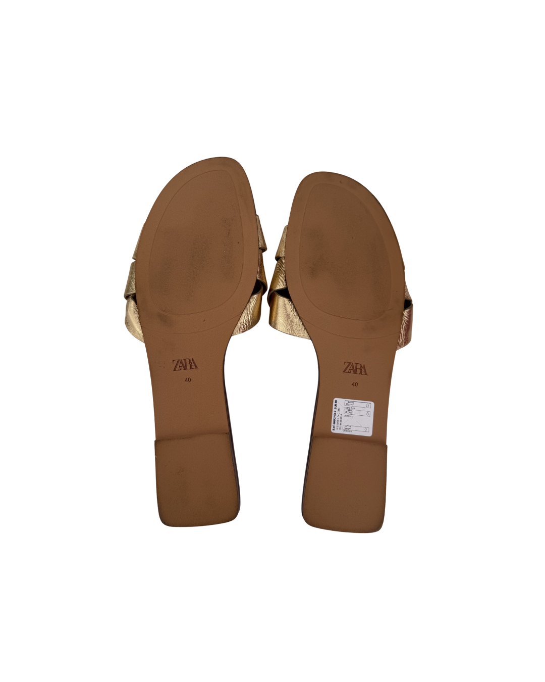 Sandalias planas doradas - Zara