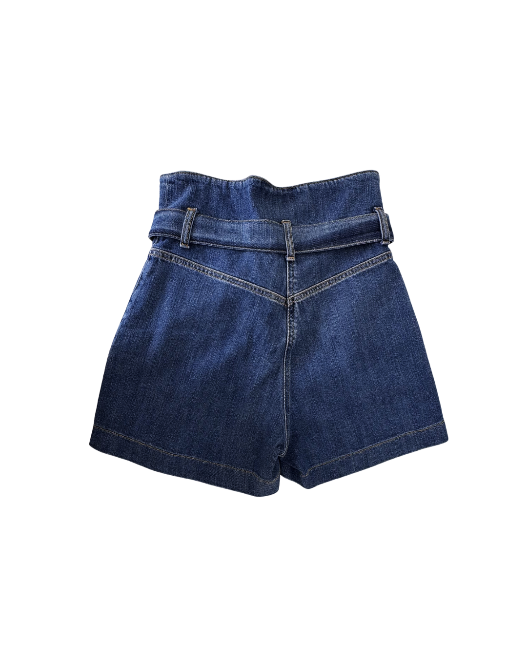 Shorts denim cintura alta azul - Pinko