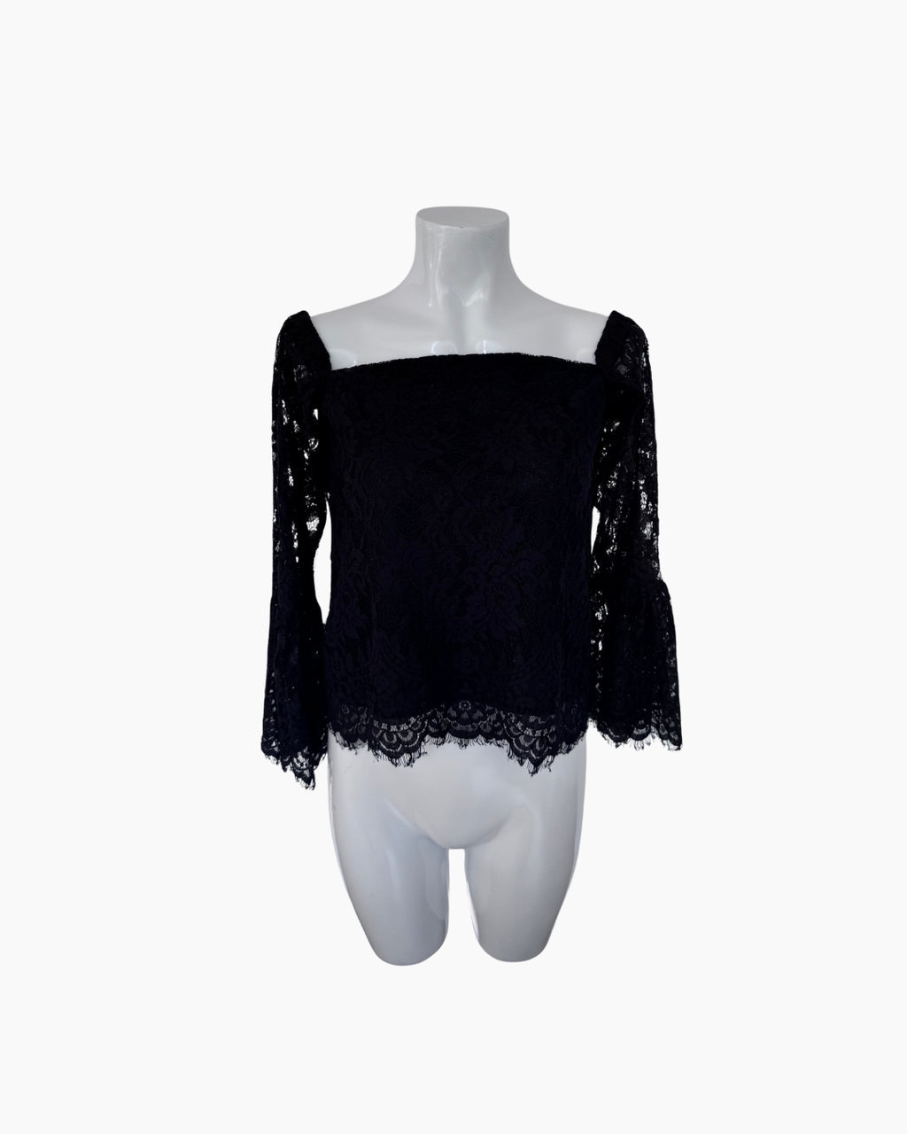 Top negro de encaje off shoulder - Shoulder