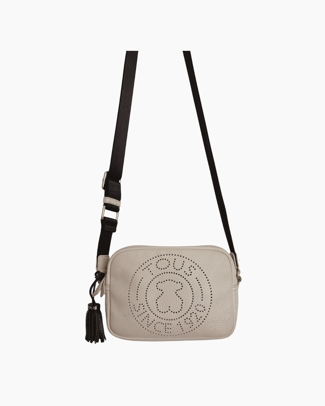 Cartera crossbody de cuero beige - Tous