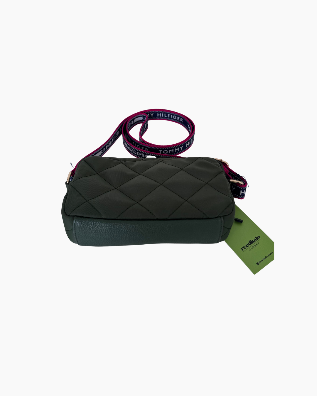 Cartera crossbody tela verde - Tommy Hilfiger