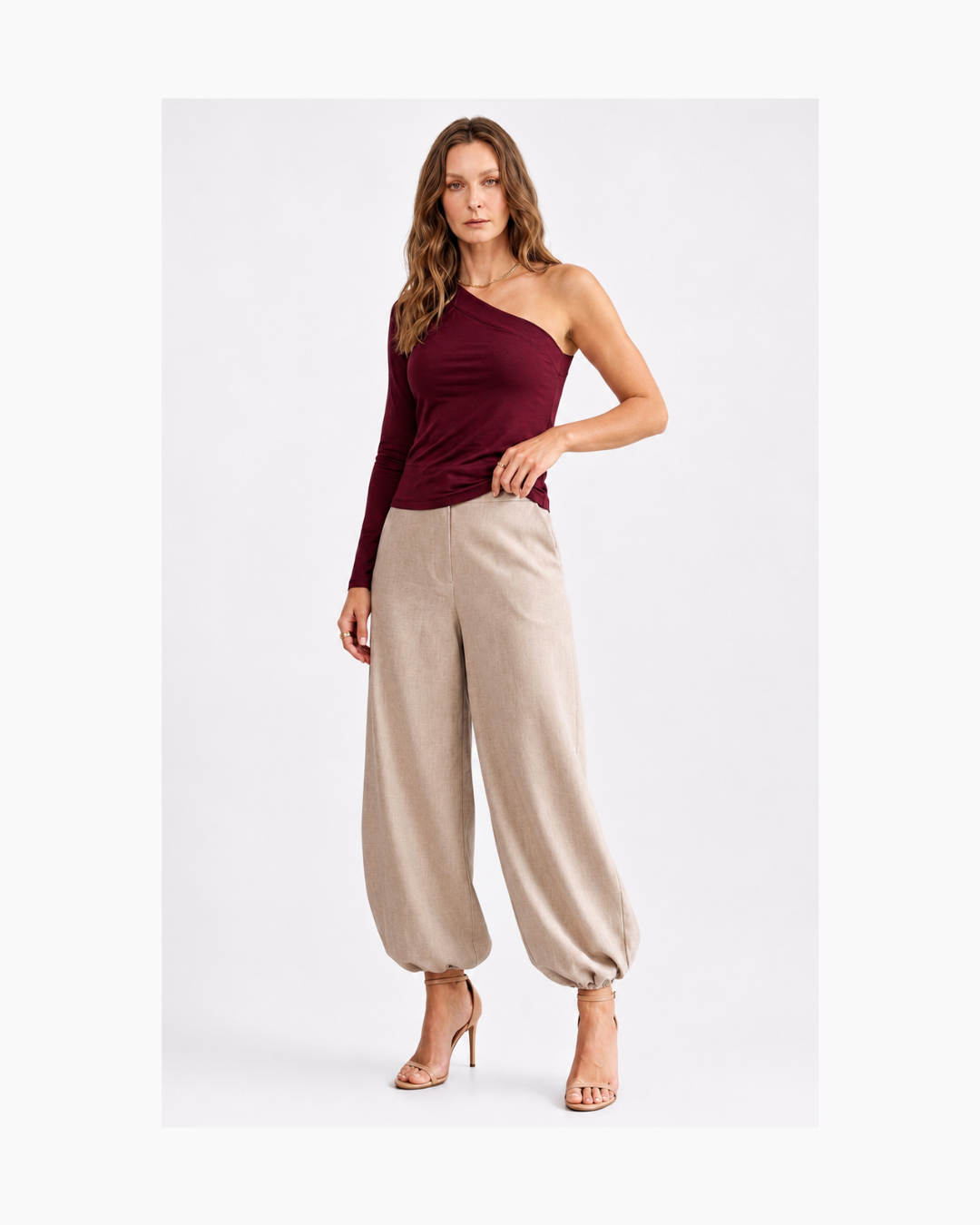 Top asimetrico rojo - Meria