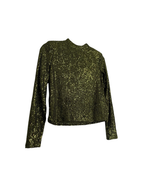 Top brillos manga larga verde - Mango