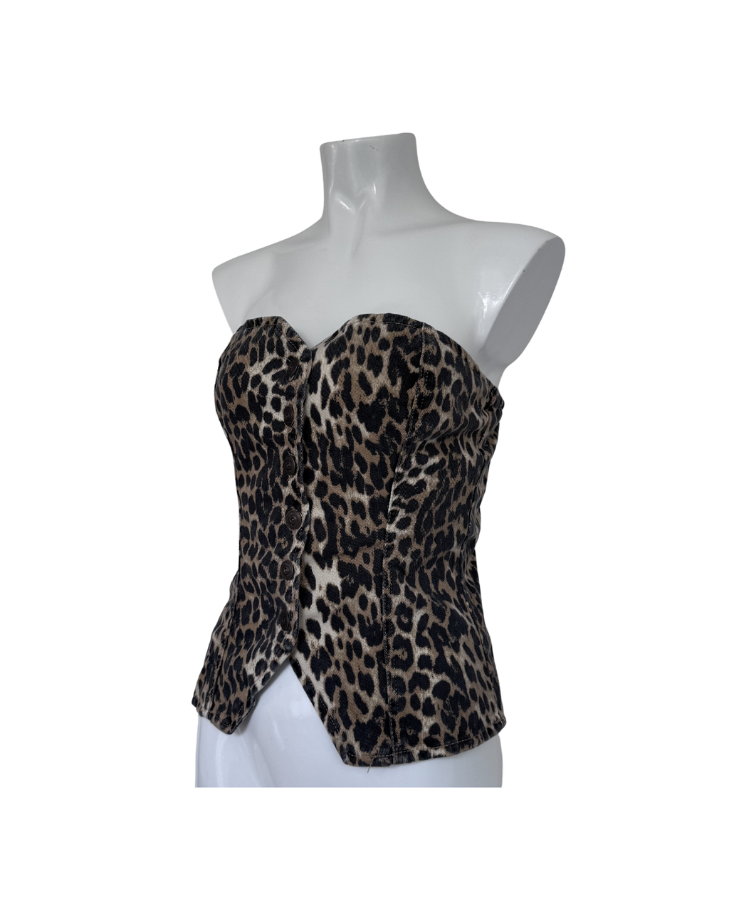 Top corsetero leopardo - Mango
