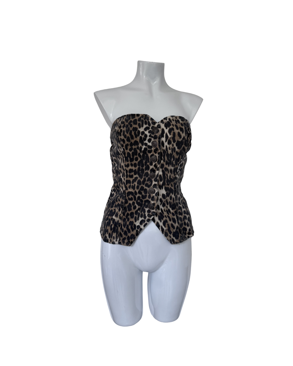 Top corsetero leopardo - Mango