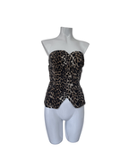 Top corsetero leopardo - Mango