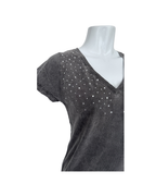 T shirt efecto lavado gris con brillos - Numeral