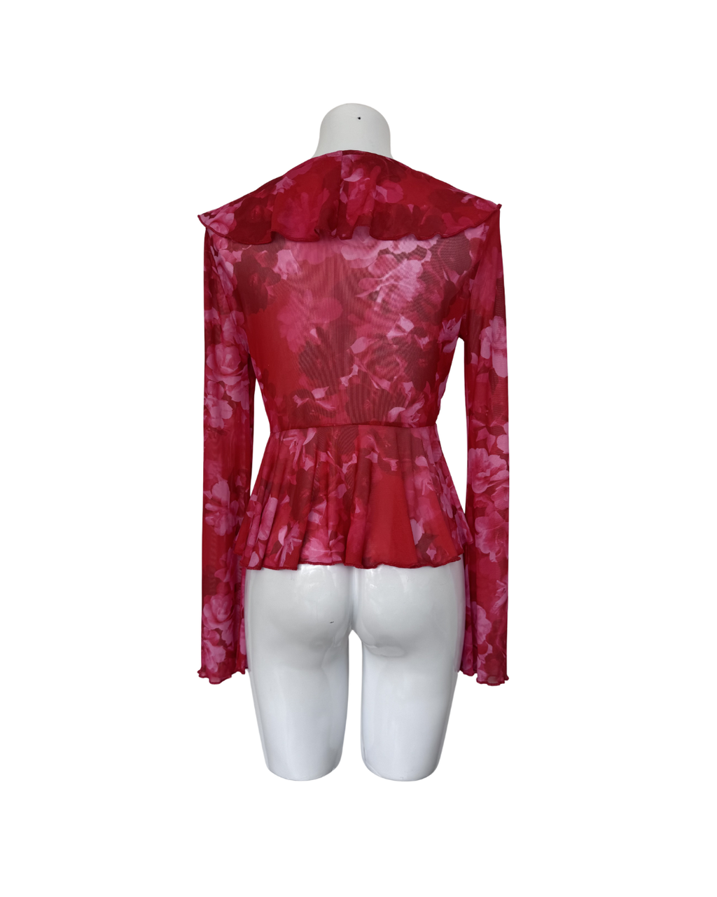 Top mesh de manga larga rojo y rosado - Something New