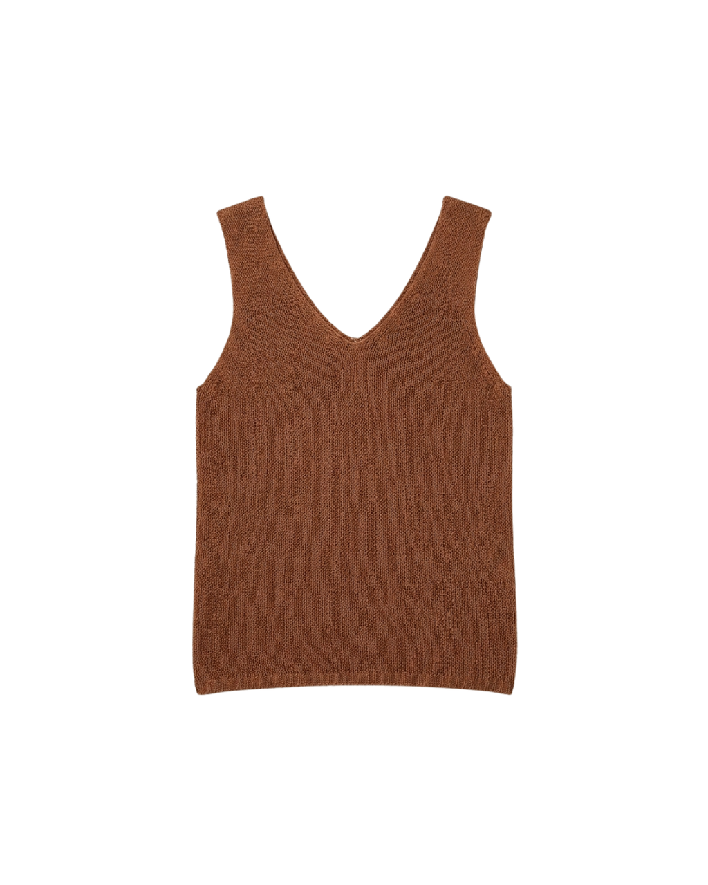 Top tejido sin mangas ladrillo - Zara