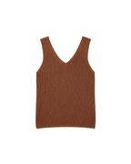 Top tejido sin mangas ladrillo - Zara