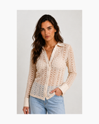 Camisa crochet hueso - Mango