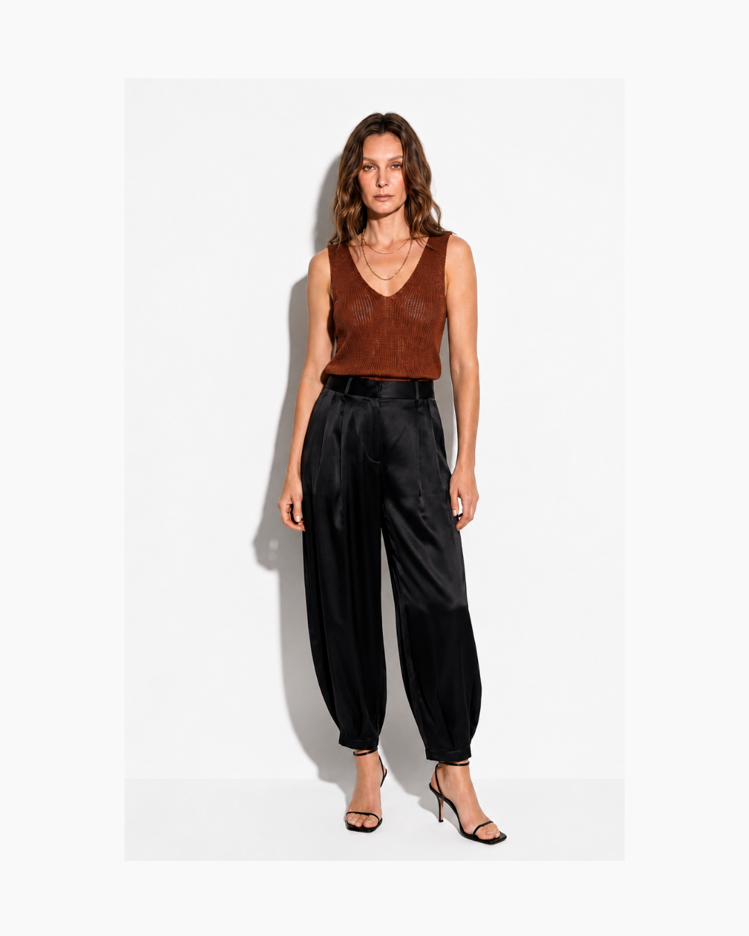 Top tejido sin mangas ladrillo - Zara
