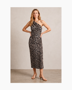 Maxivestido asimetrico animal print - Mango