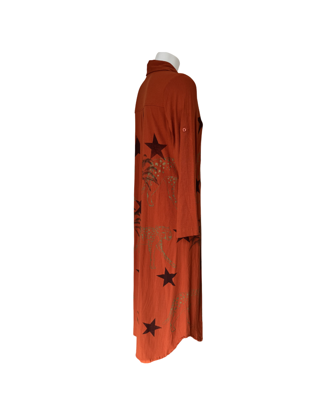 Vestido camisero naranja de lino - Gracia