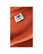 Vestido camisero naranja de lino - Gracia