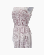 Vestido encaje sin mangas blanco - BCBG