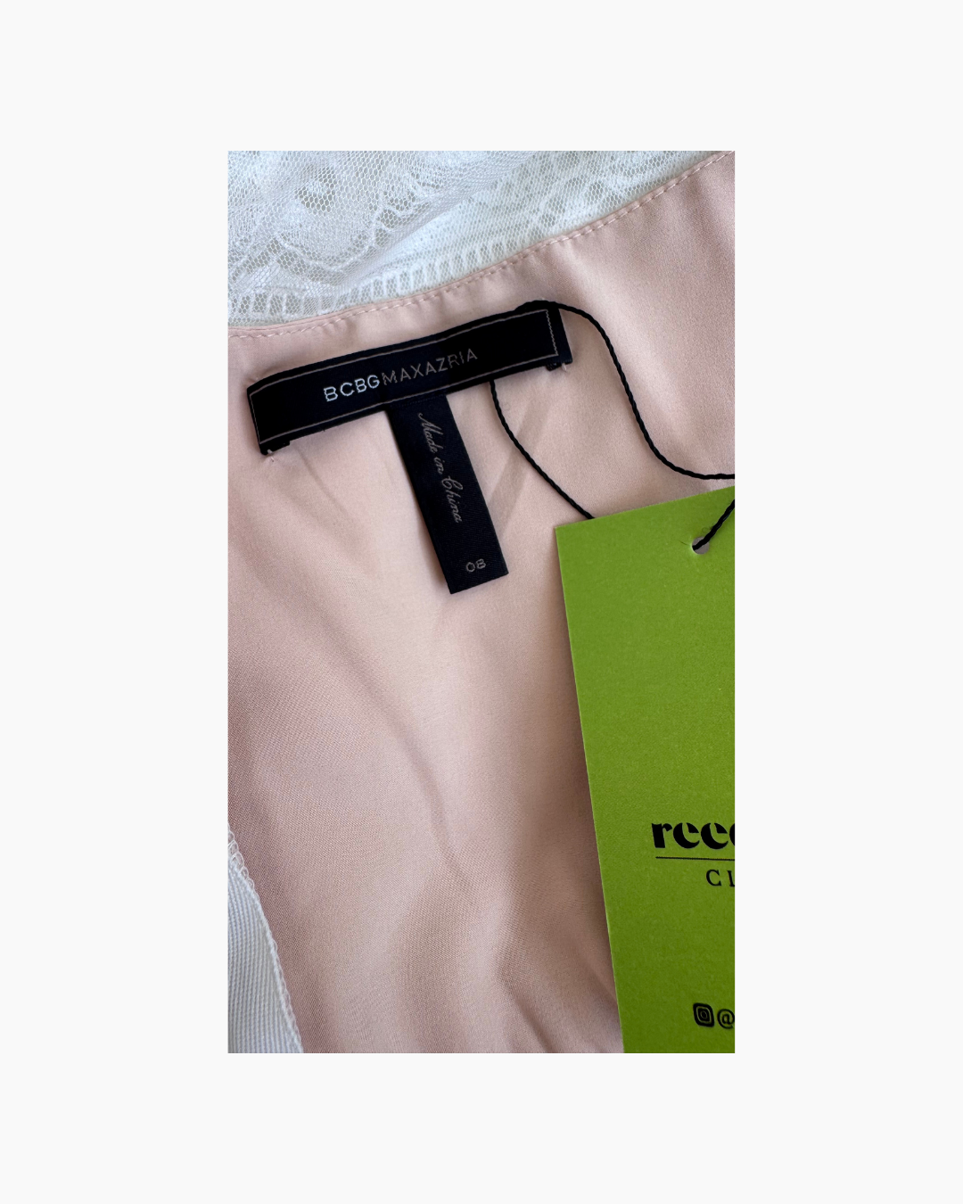 Vestido encaje sin mangas blanco - BCBG