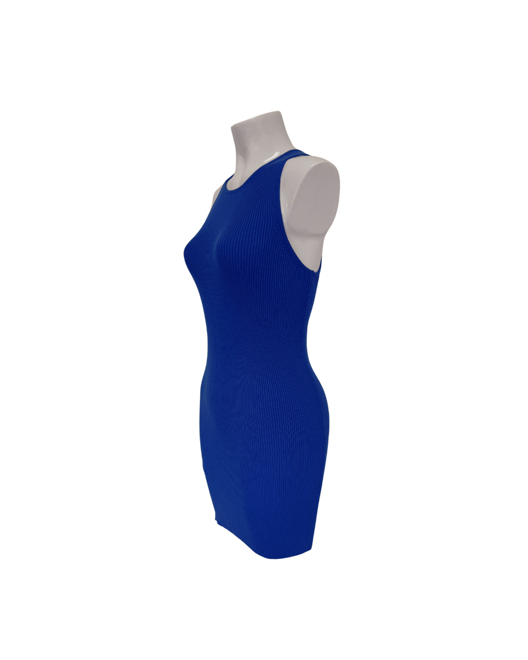 Vestido de punto corto azul - Mango
