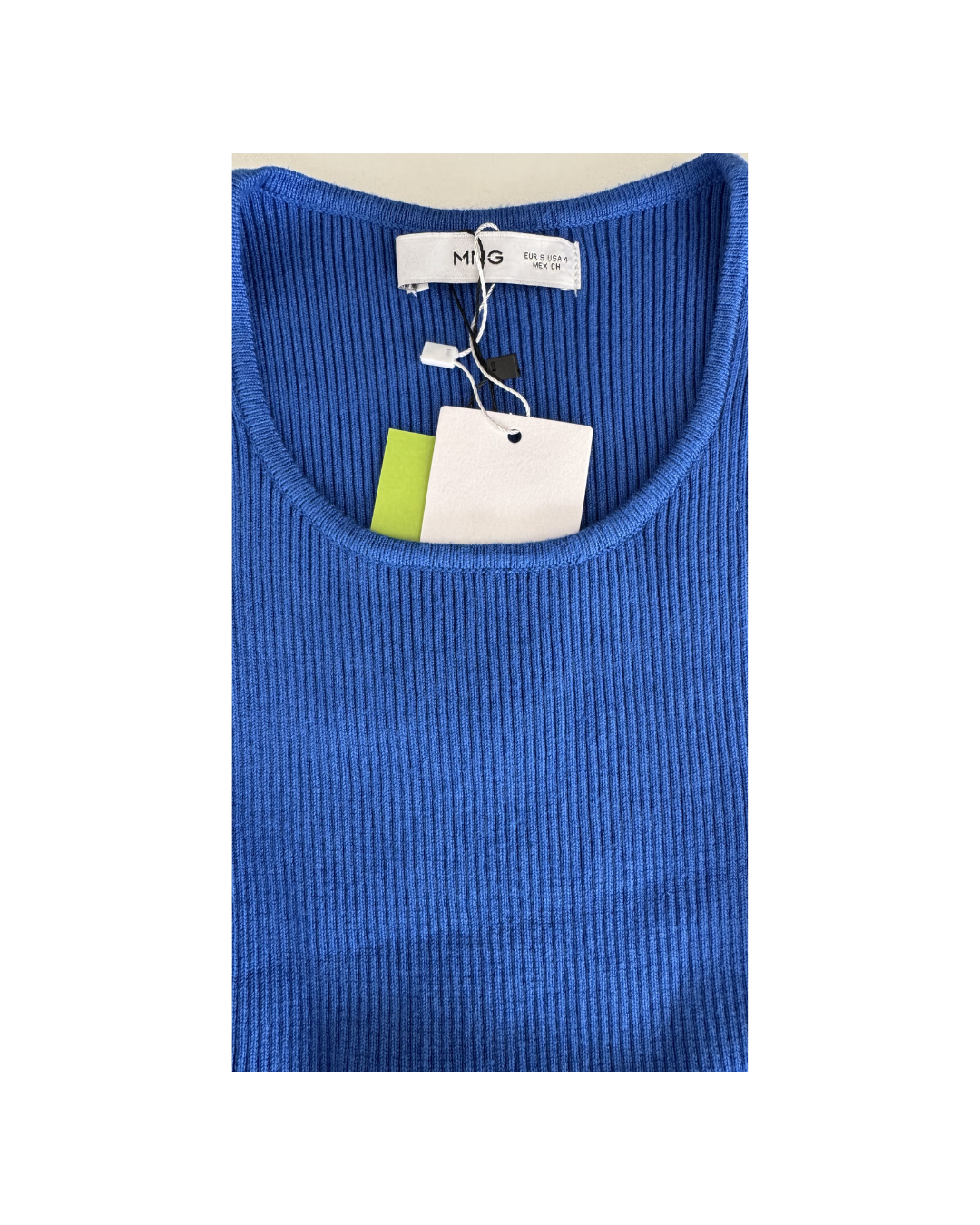 Vestido de punto corto azul - Mango