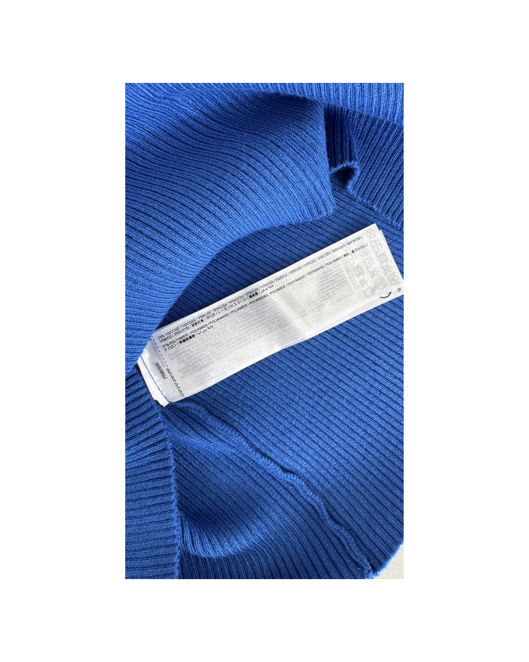Vestido de punto corto azul - Mango