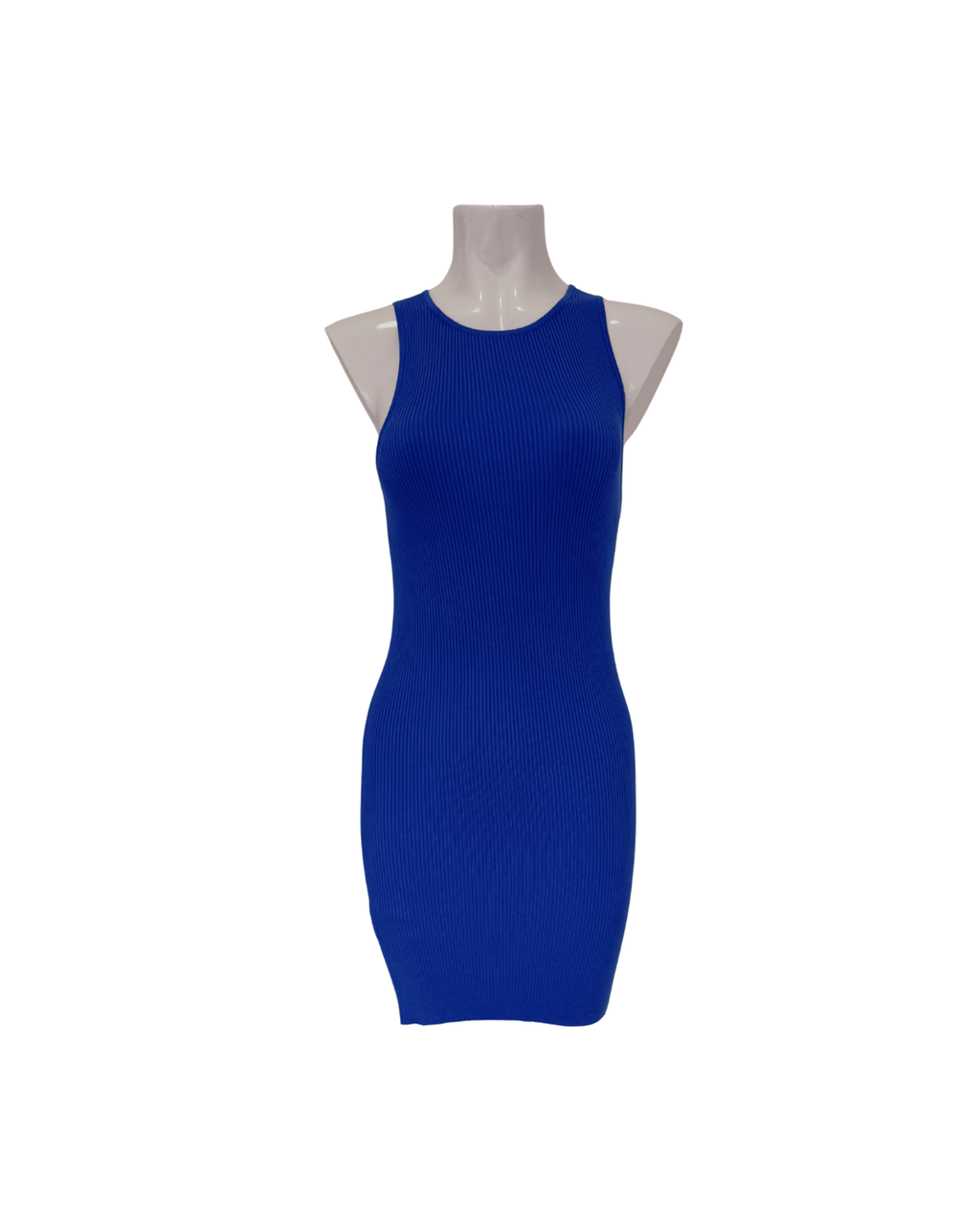 Vestido de punto corto azul - Mango