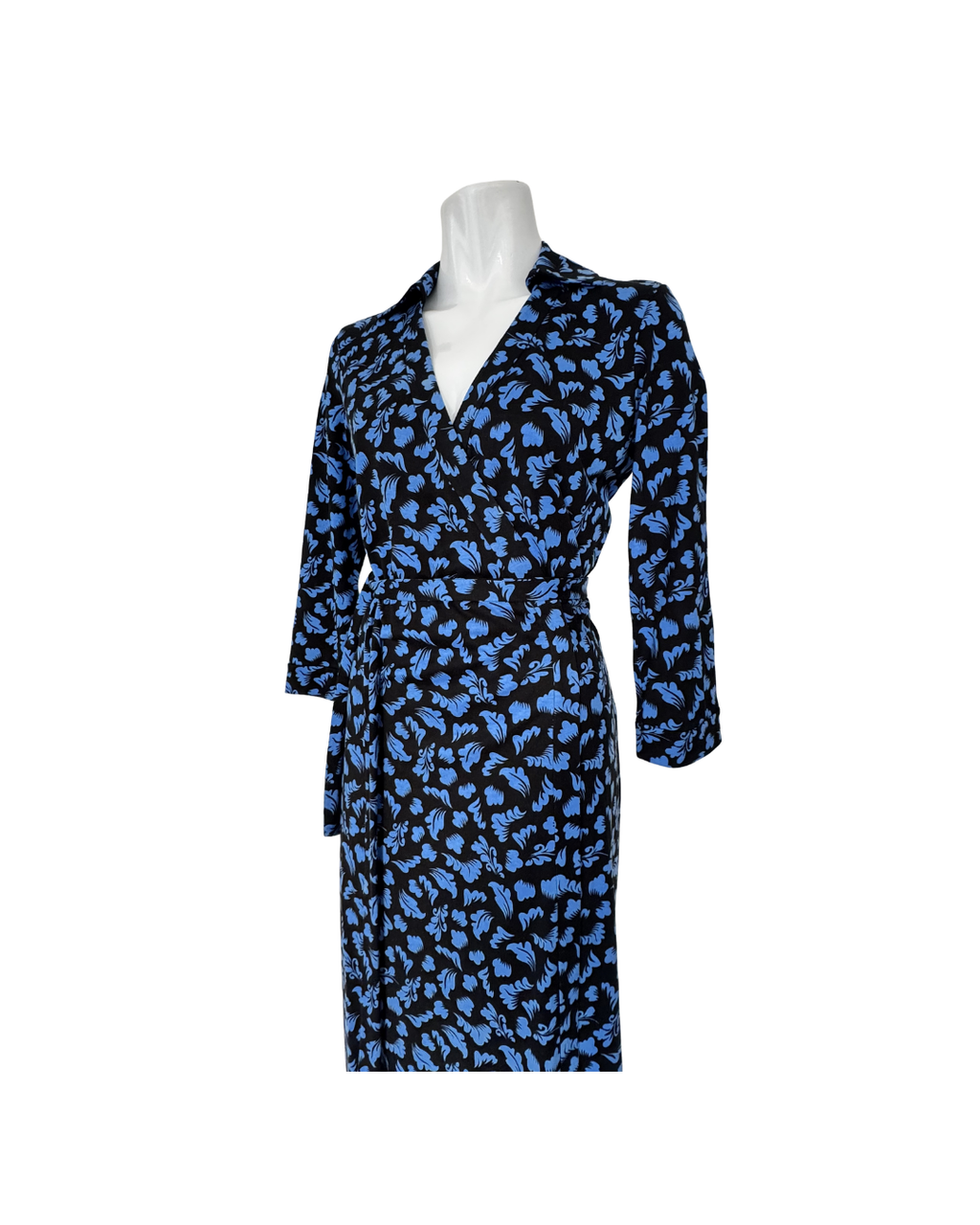 Vestido envolvente azul - DVF