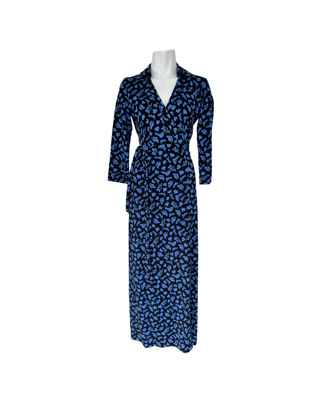 Vestido envolvente azul - DVF