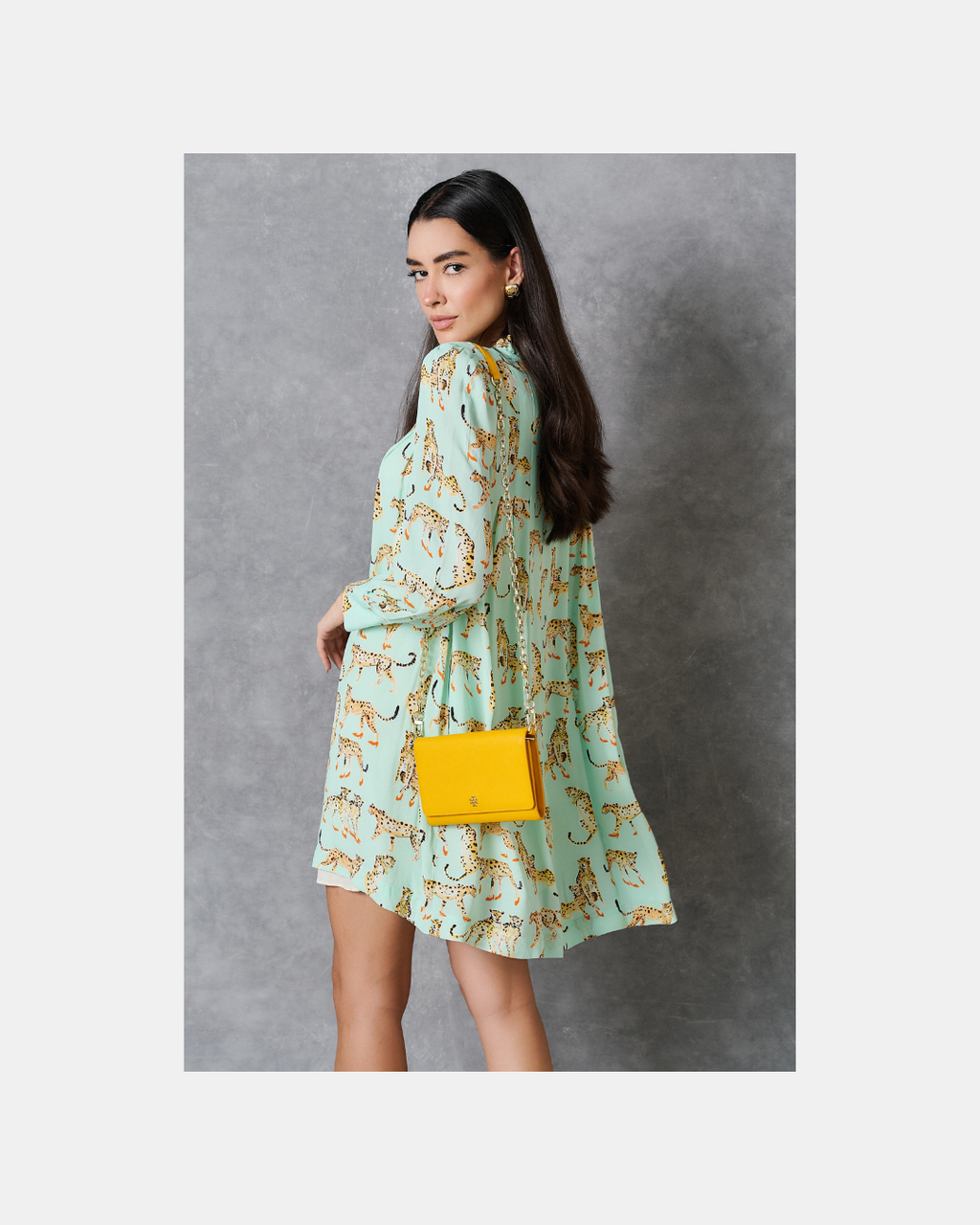 Vestido fluido mini verde - Pinko