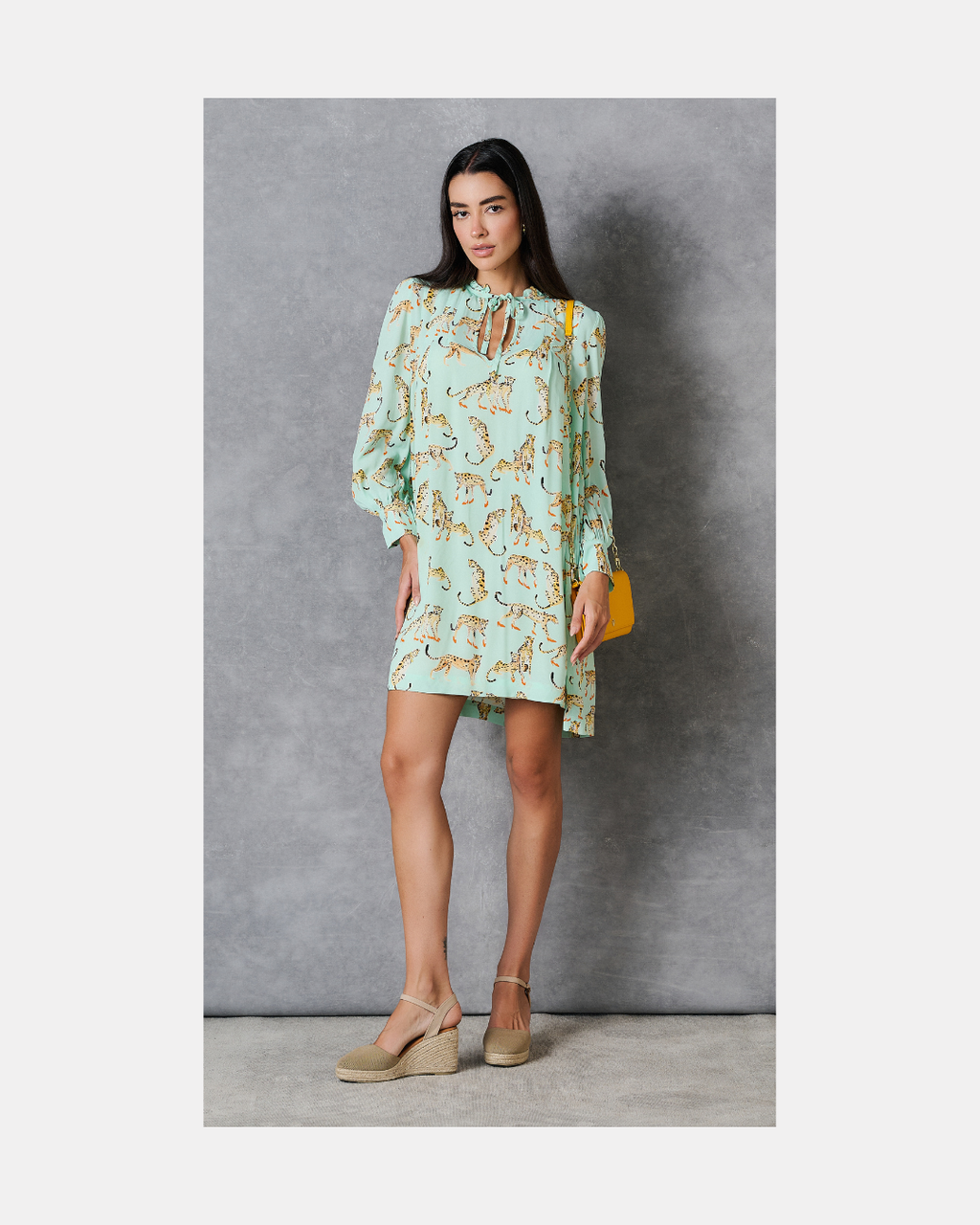 Vestido fluido mini verde - Pinko