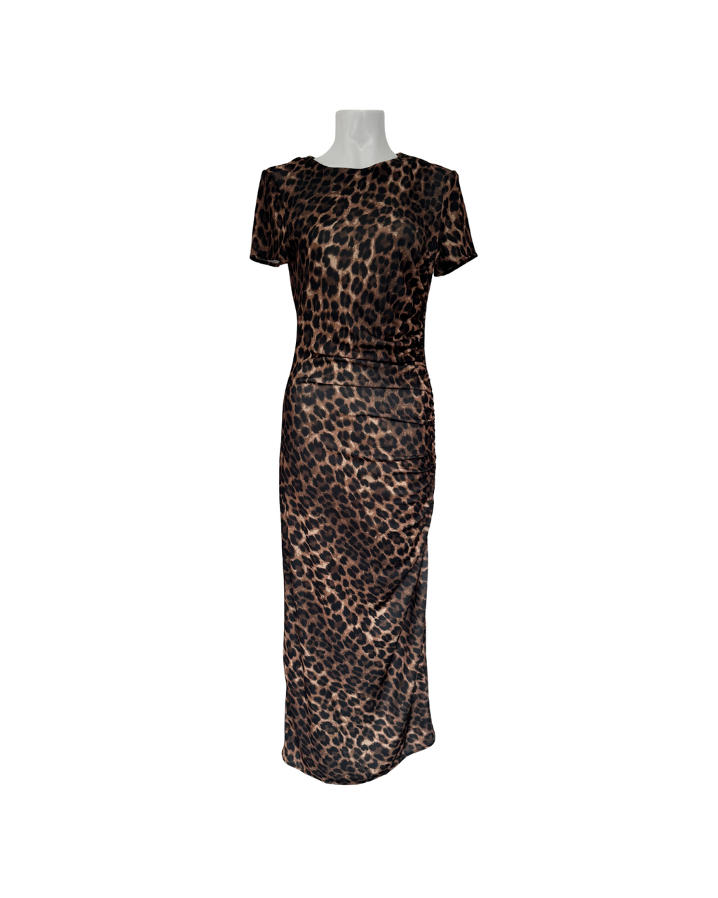 Maxivestido leopardo detalles fruncidos - Mango