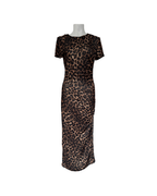 Maxivestido leopardo detalles fruncidos - Mango