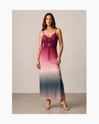 Maxivestido de lycra con tirantes - Sabz