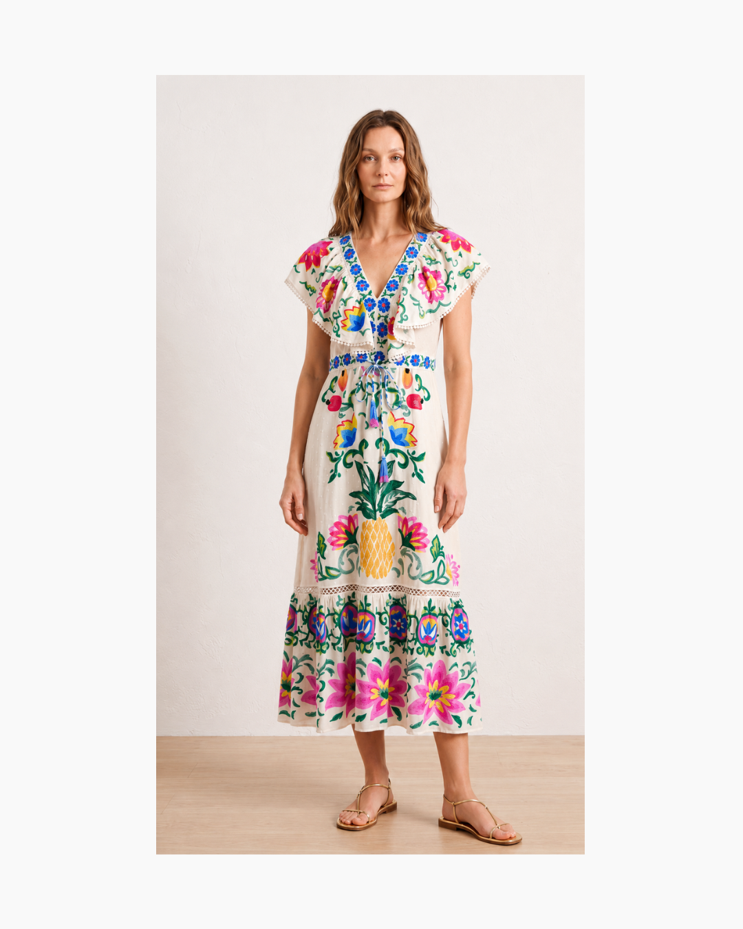 Maxivestido multicolor sin mangas - Farm Rio