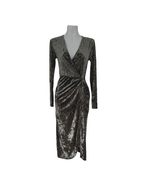 Vestido midi nudo terciopelo verde - Mango
