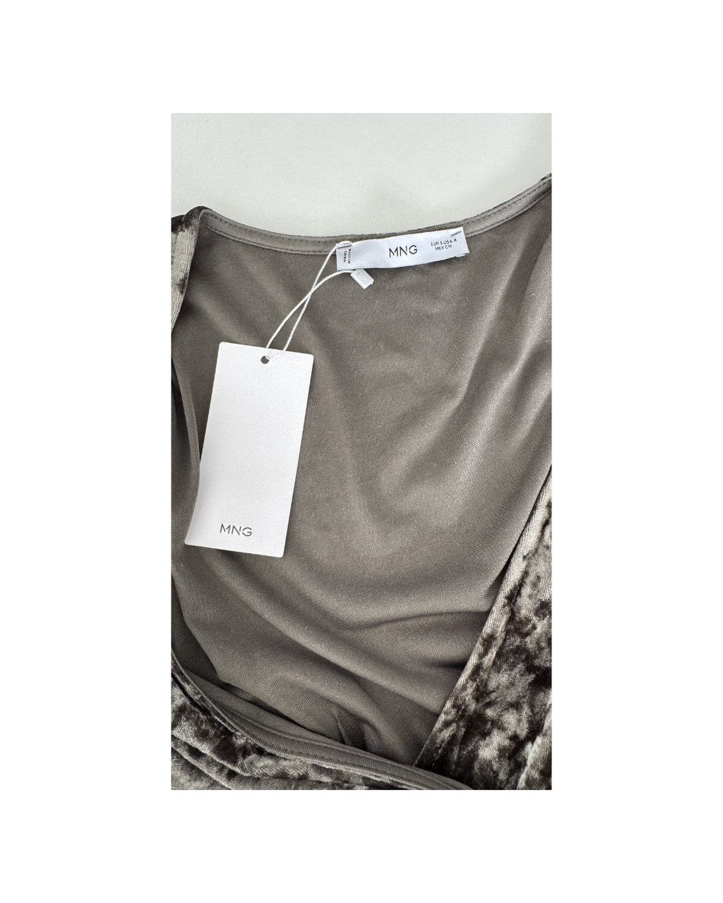 Vestido midi nudo terciopelo verde - Mango
