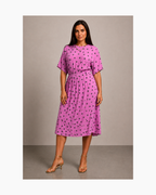 Maxivestido manga corta rosado - Bimba y Lola
