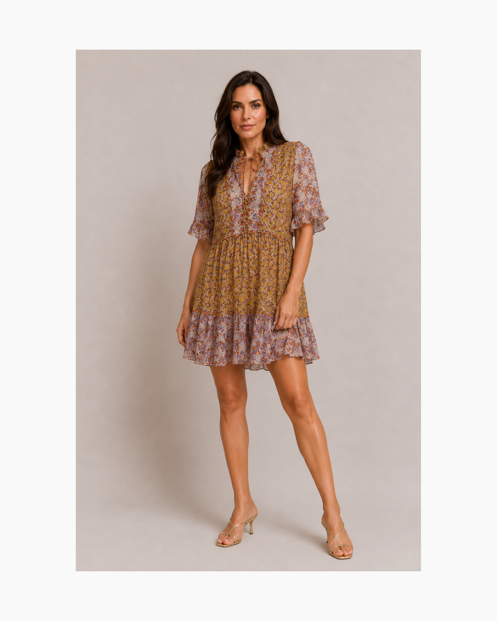 Vestido fluido mini amarillo - Maje
