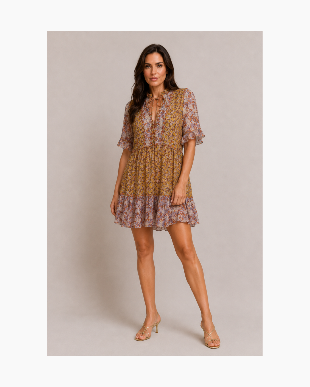 Vestido fluido mini amarillo - Maje