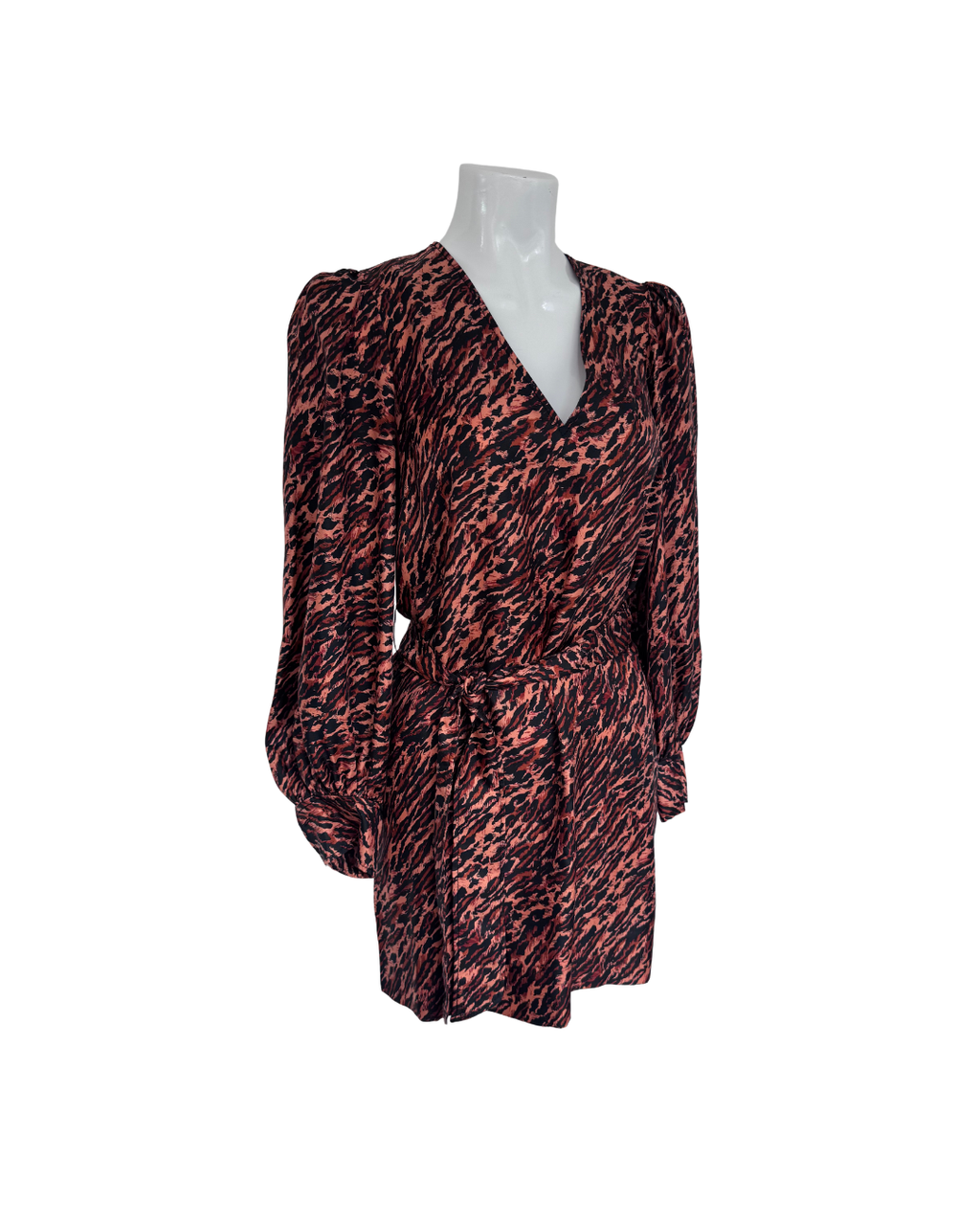 Vestido mini animal print naranja - Sandro