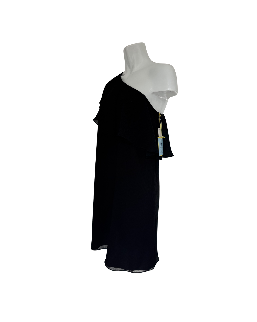 Vestido mini asimetrico de gasa Cece