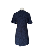 Vestido mini manga corta azul - Banana Republic