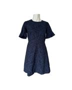 Vestido mini manga corta azul - Banana Republic