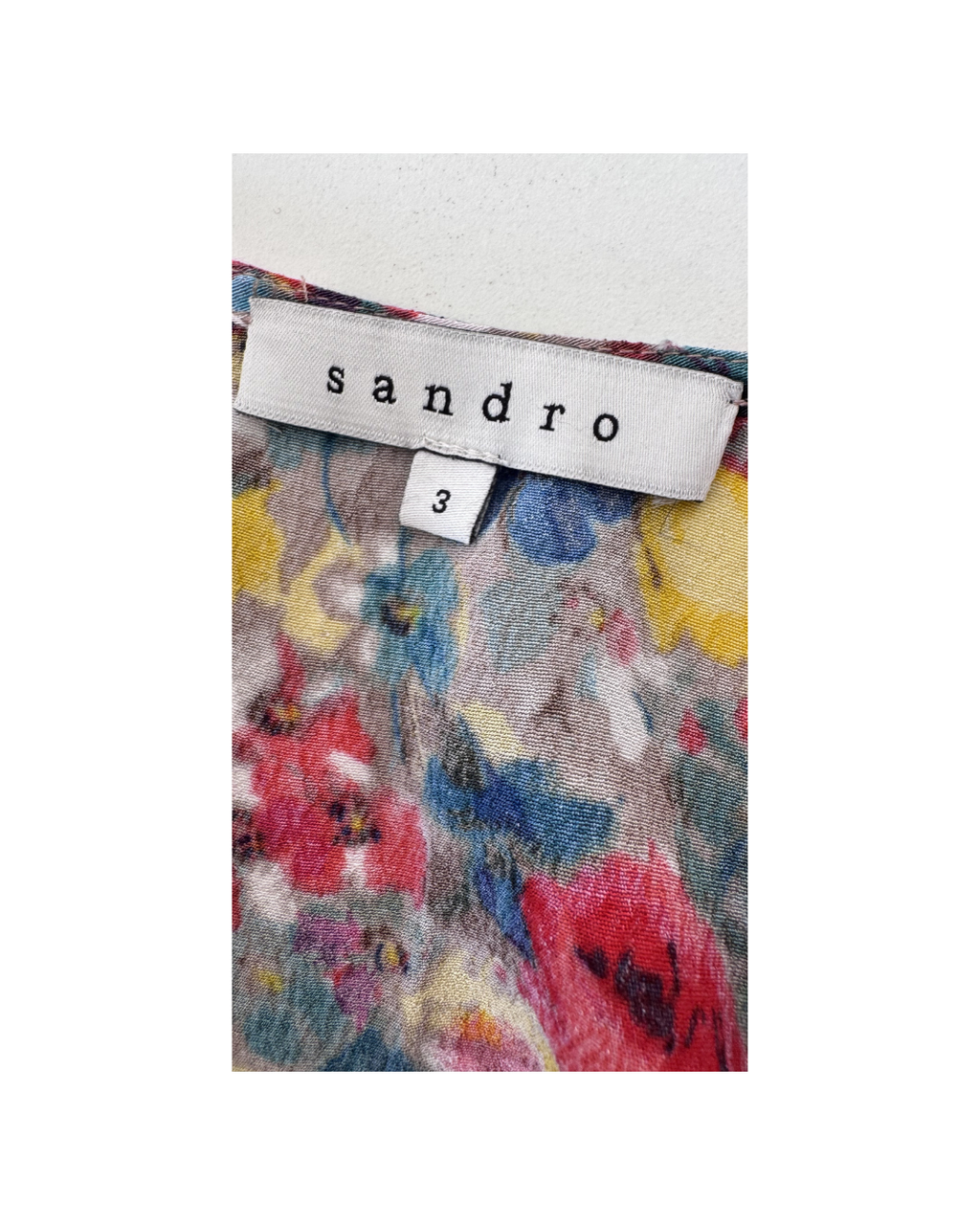 Vestido mini floral multicolor - Sandro